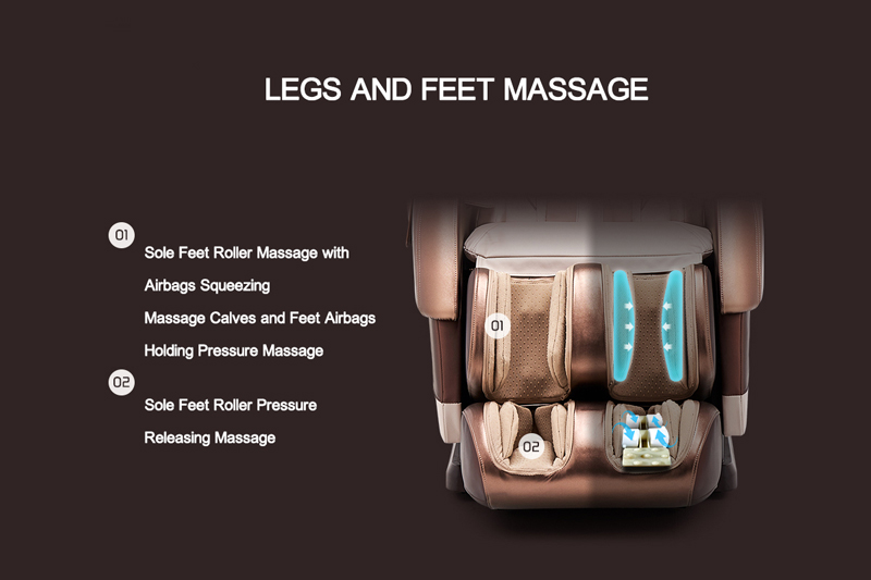 Foot Roller Airbags Squeezing Massage Chair